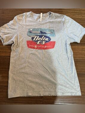 Delta C&S T Shirt 741 Retro Airline 1950s Chicago Southern TWA Pan Am Frontier